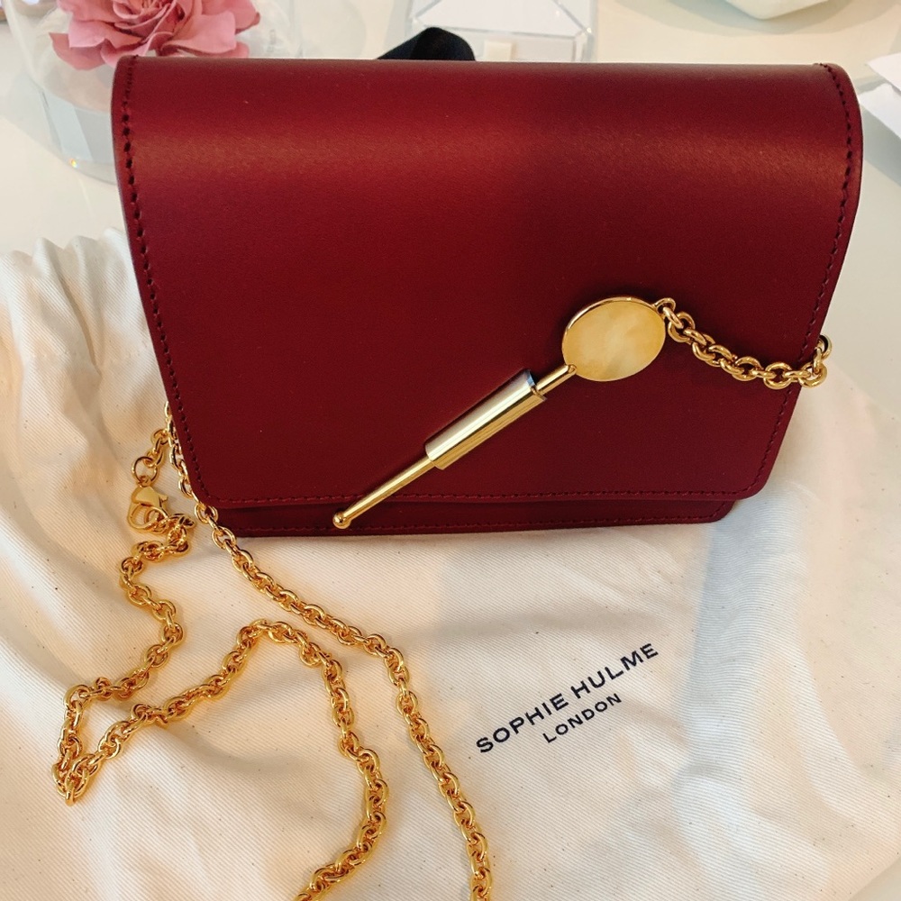 SOPHIE HULME micro leather cross-body bag